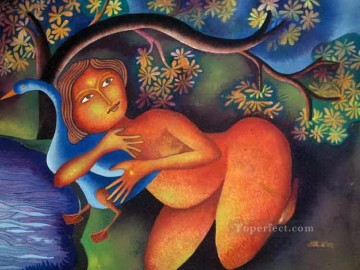 indio Painting - dama con pato i 2002 indio